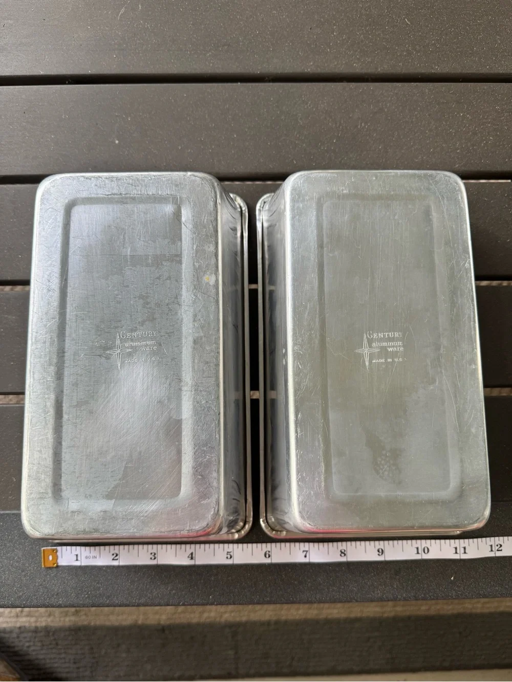 Vintage Century Aluminum Ware Loaf Pans Set of 2 Made in USA Bread Baking